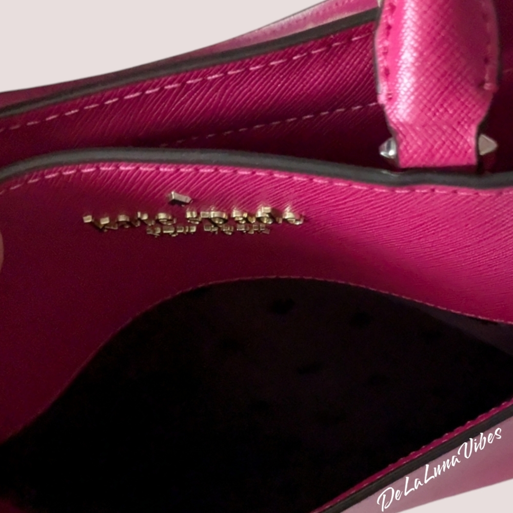 Kate Spade New York Medium Satchel Handbag in Fuchsia - Picture 7 of 16